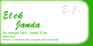 elek janda business card